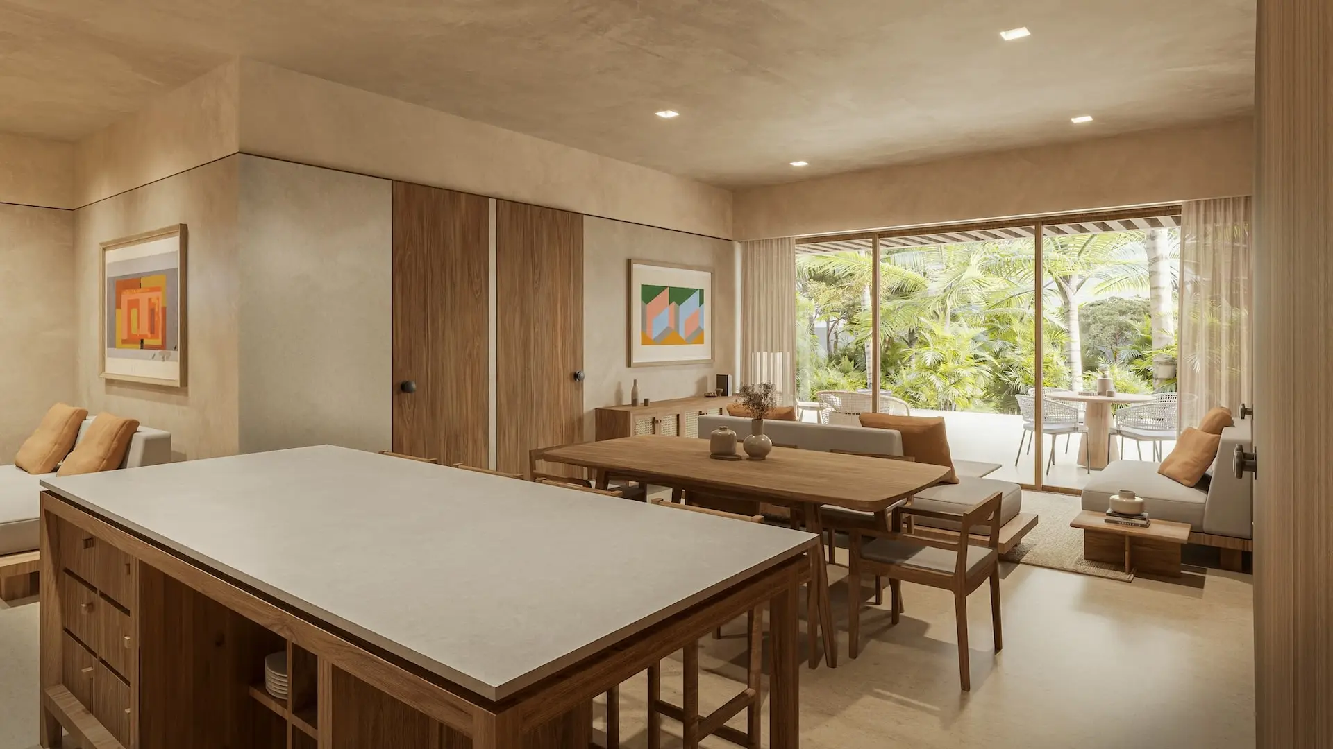 Sala Comedor de los Condominios Virēo Living