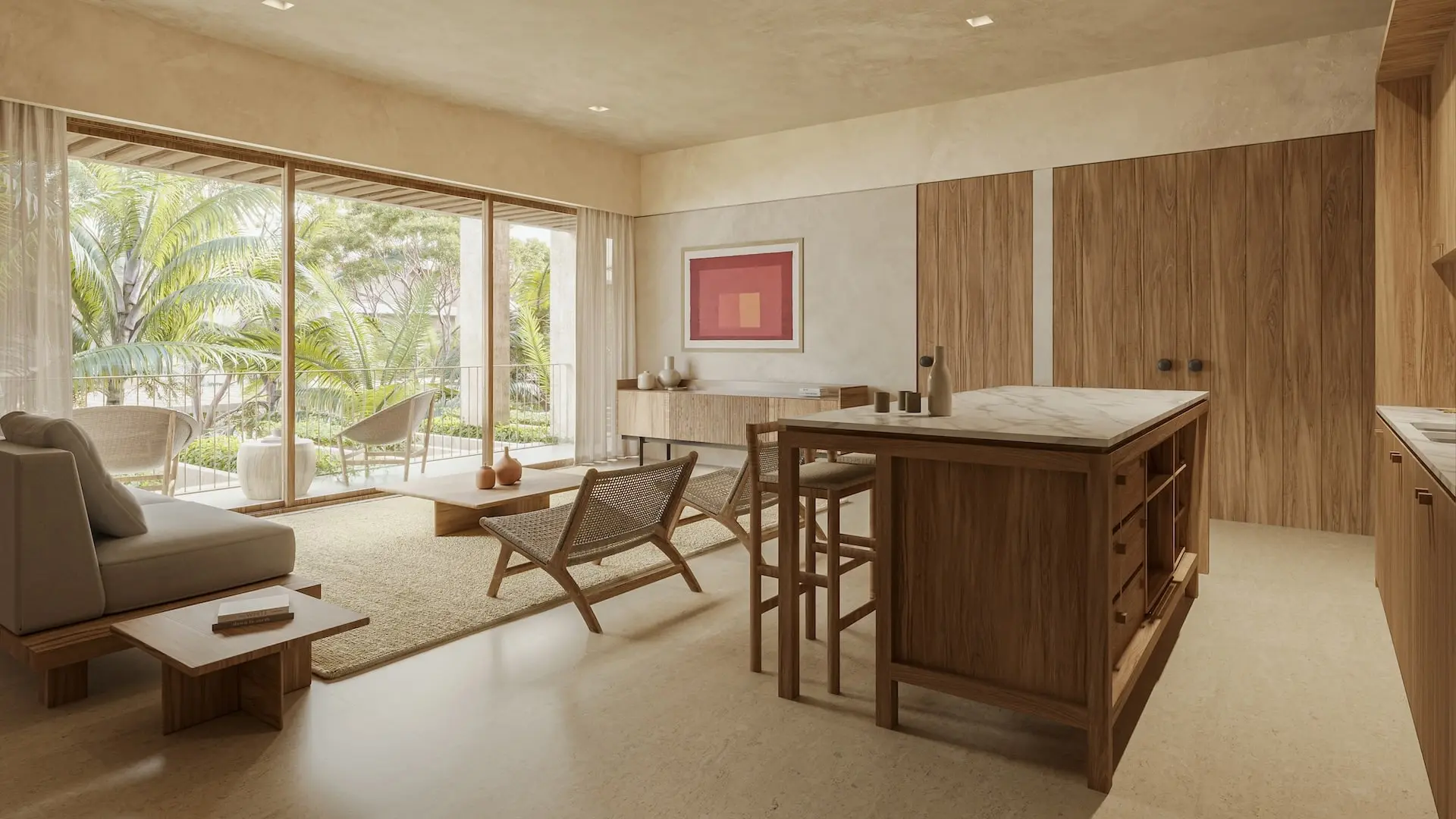 Sala Comedor de los Condominios Virēo Living