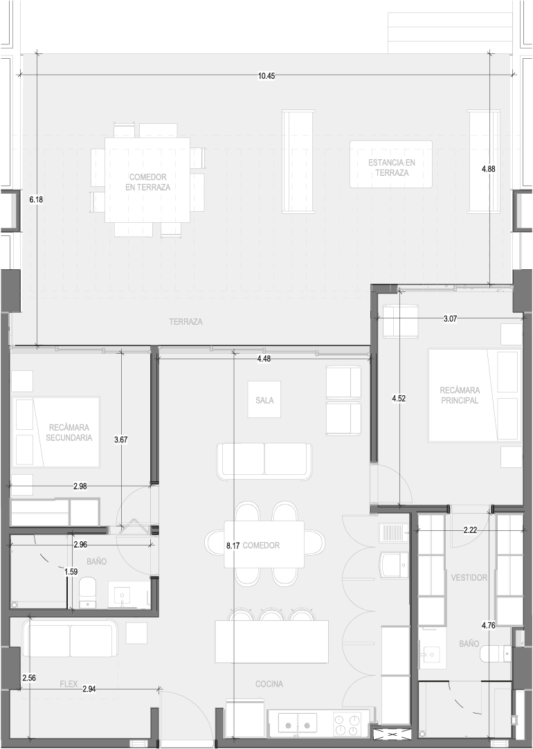 Planos Condominio 103 - Virēo Living, El Tigre