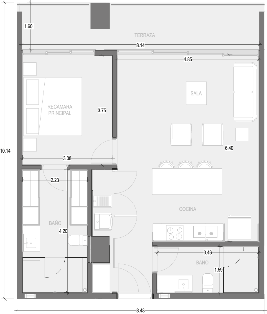 Planos Condominio 204 - Virēo Living, El Tigre