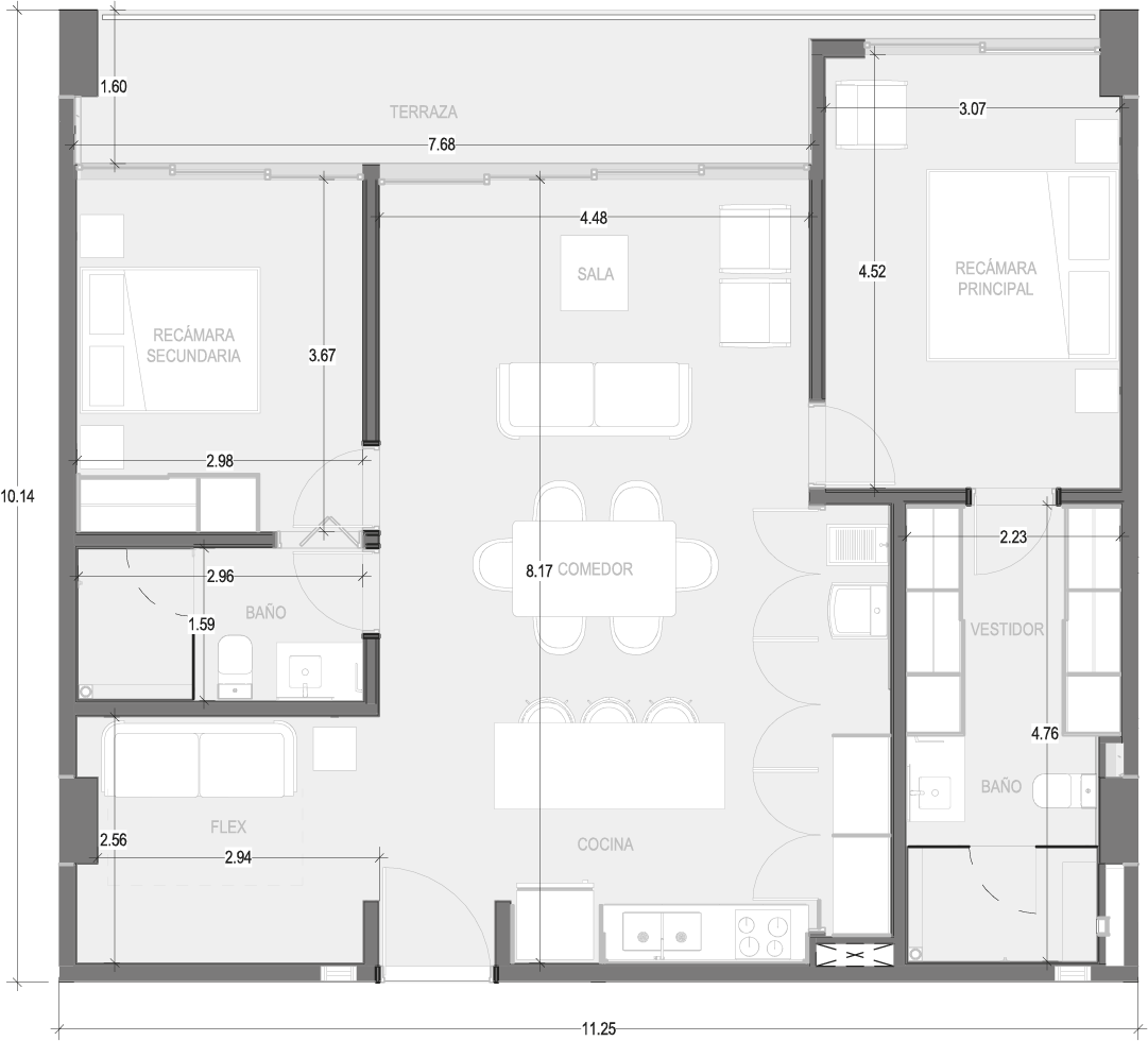 Planos Condominio 204 - Virēo Living, El Tigre