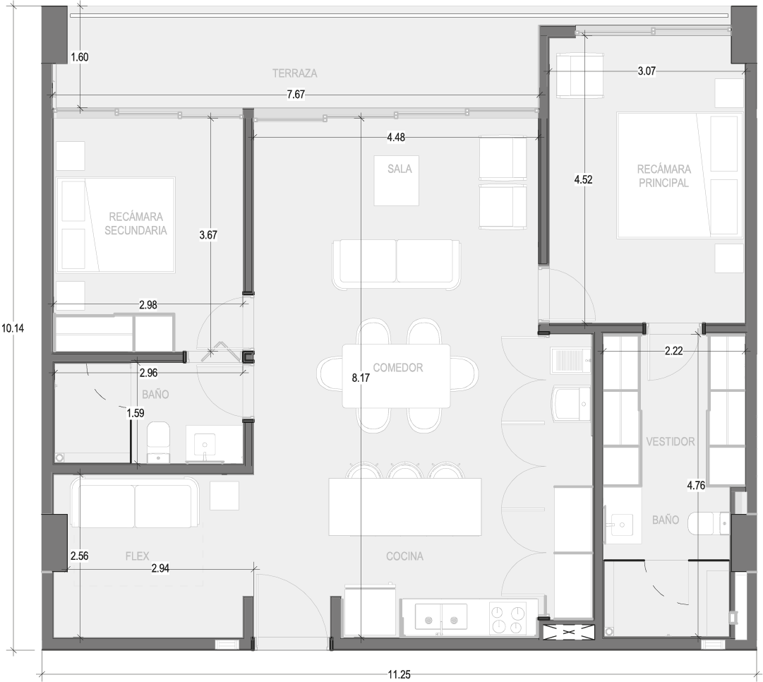 Planos Condominio 301 - Virēo Living, El Tigre