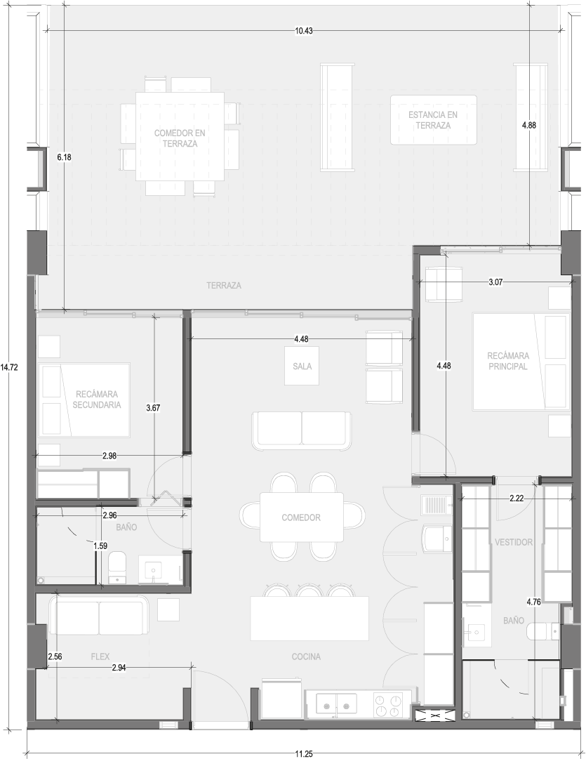 Planos Condominio 109 - Virēo Living, El Tigre