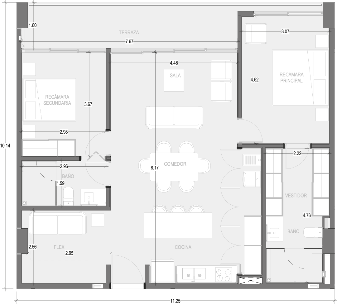 Planos Condominio 301 - Virēo Living, El Tigre