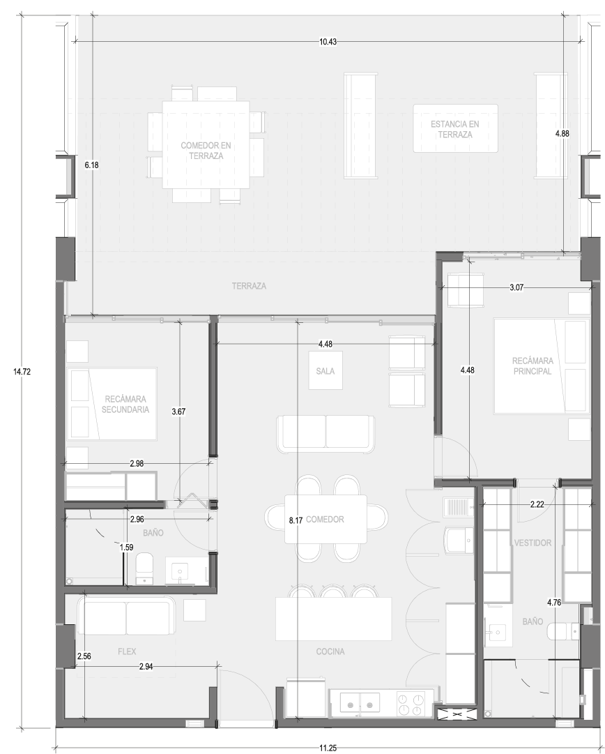 Planos Condominio 108 - Virēo Living, El Tigre