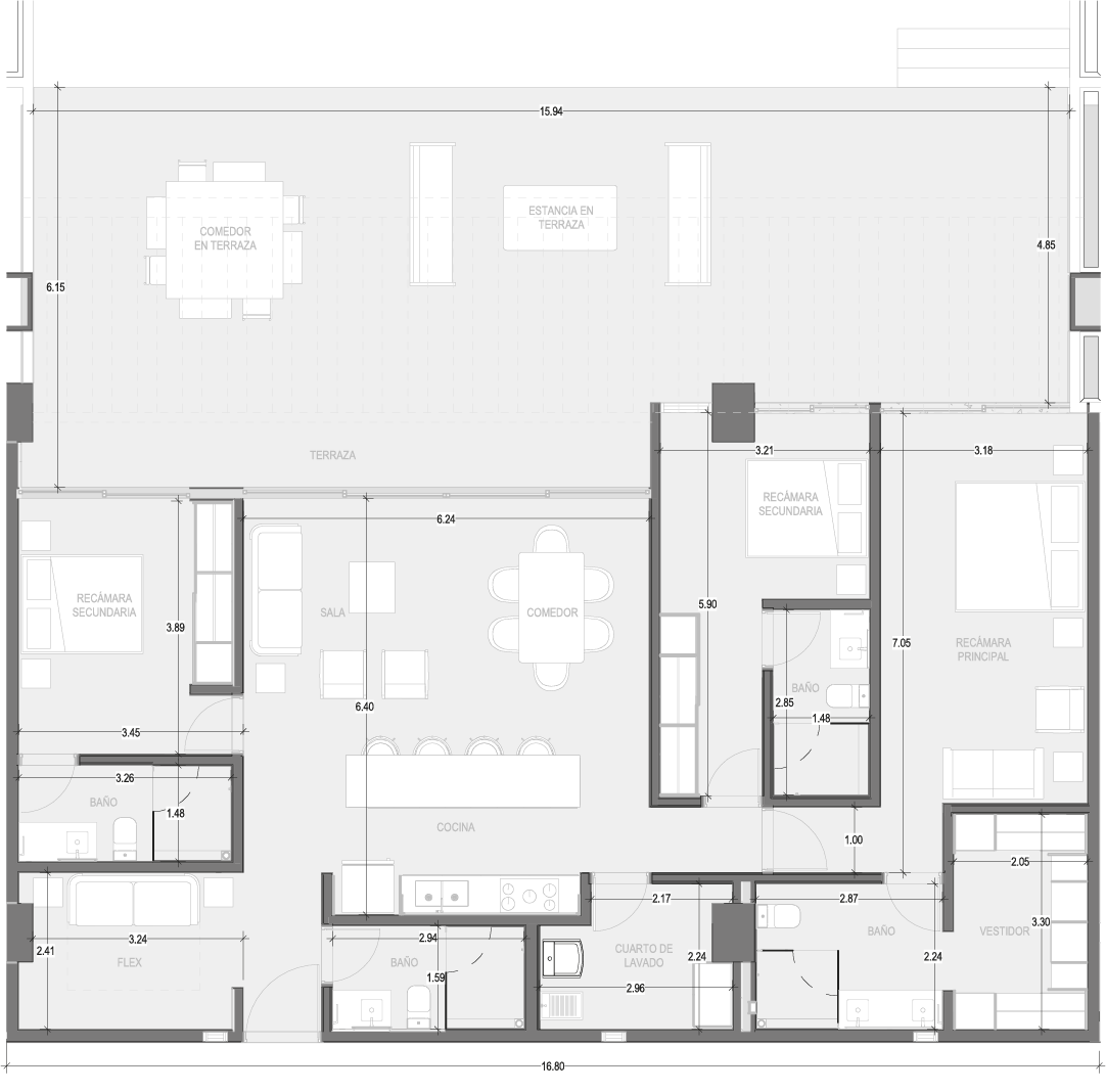 Planos Condominio 105 - Virēo Living, El Tigre