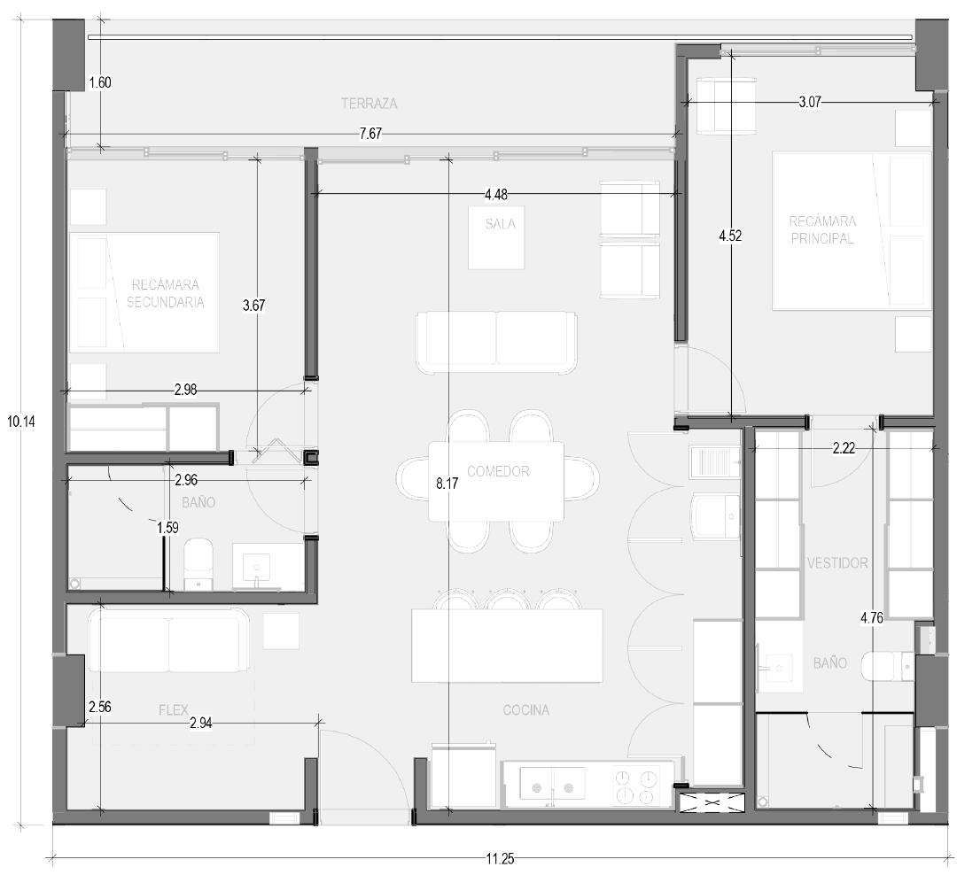 Planos Condominio 302 - Virēo Living, El Tigre