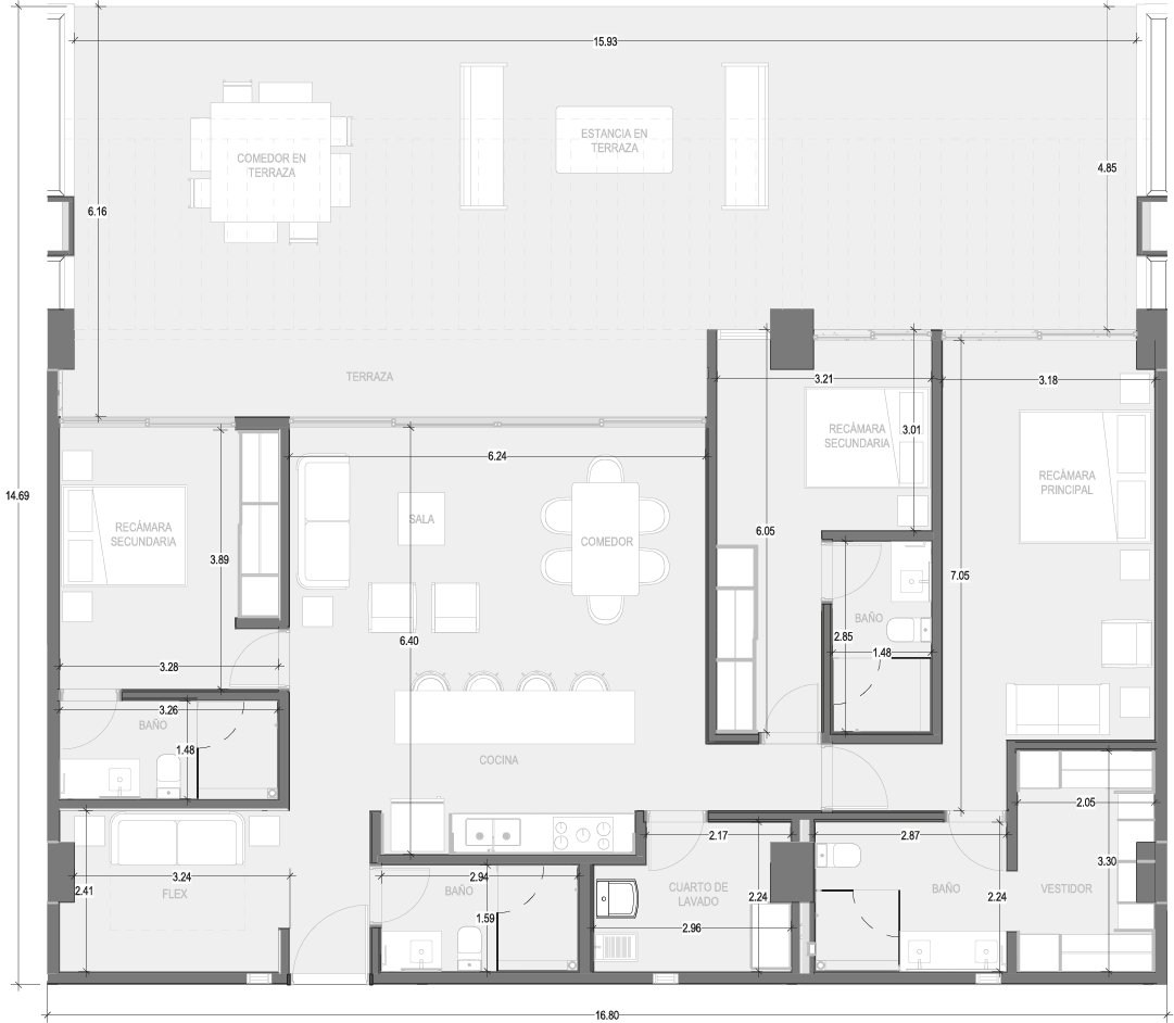 Planos Condominio 110 - Virēo Living, El Tigre