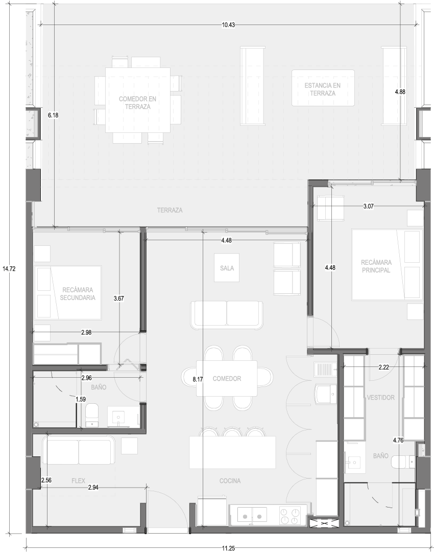 Planos Condominio 107 - Virēo Living, El Tigre
