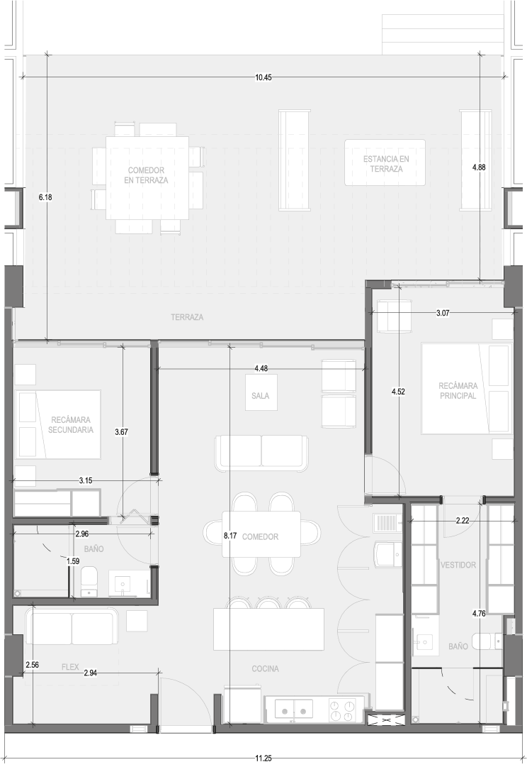 Planos Condominio 102 - Virēo Living, El Tigre