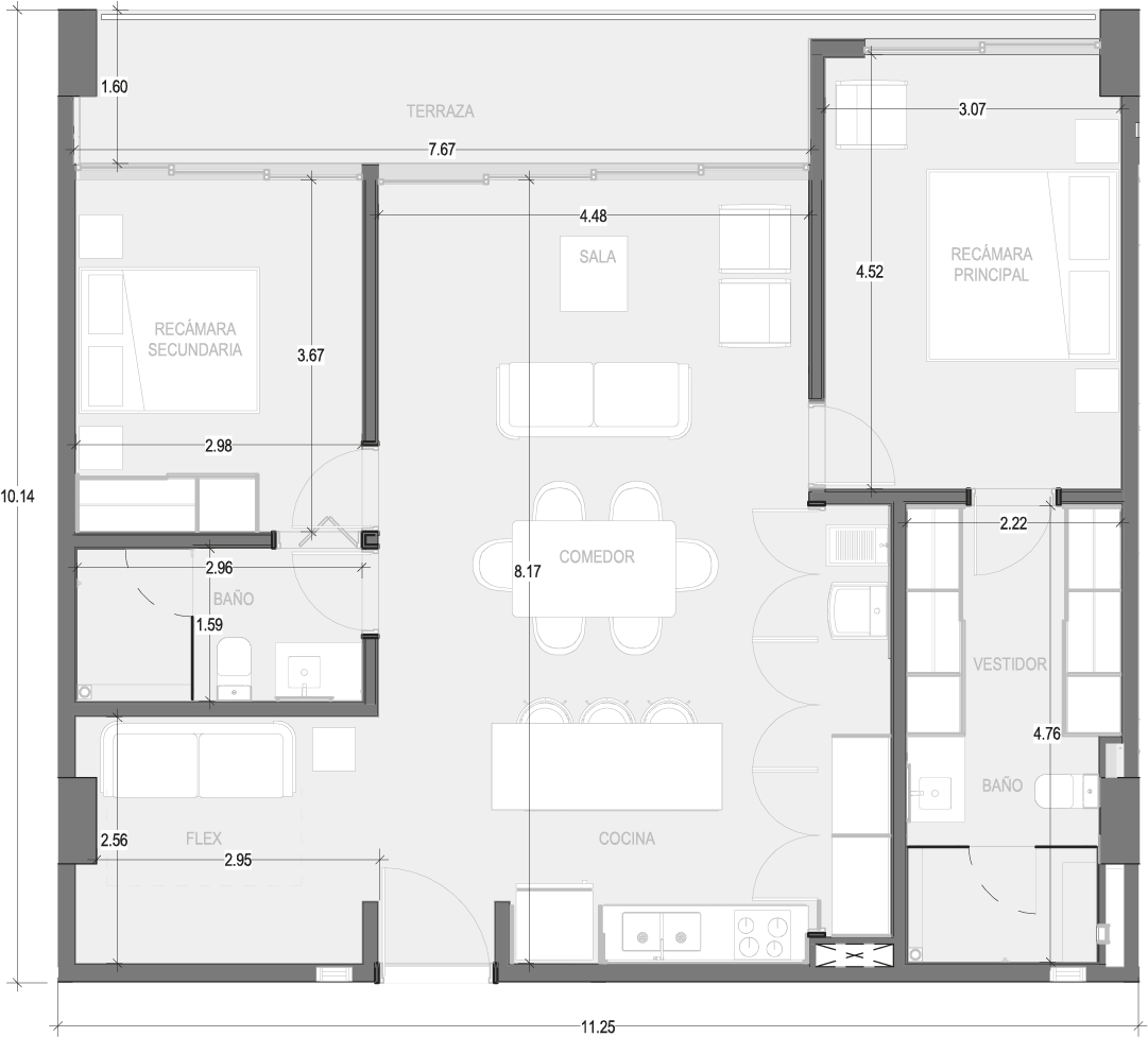 Planos Condominio 302 - Virēo Living, El Tigre