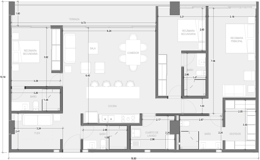 Planos Condominio 305 - Virēo Living, El Tigre