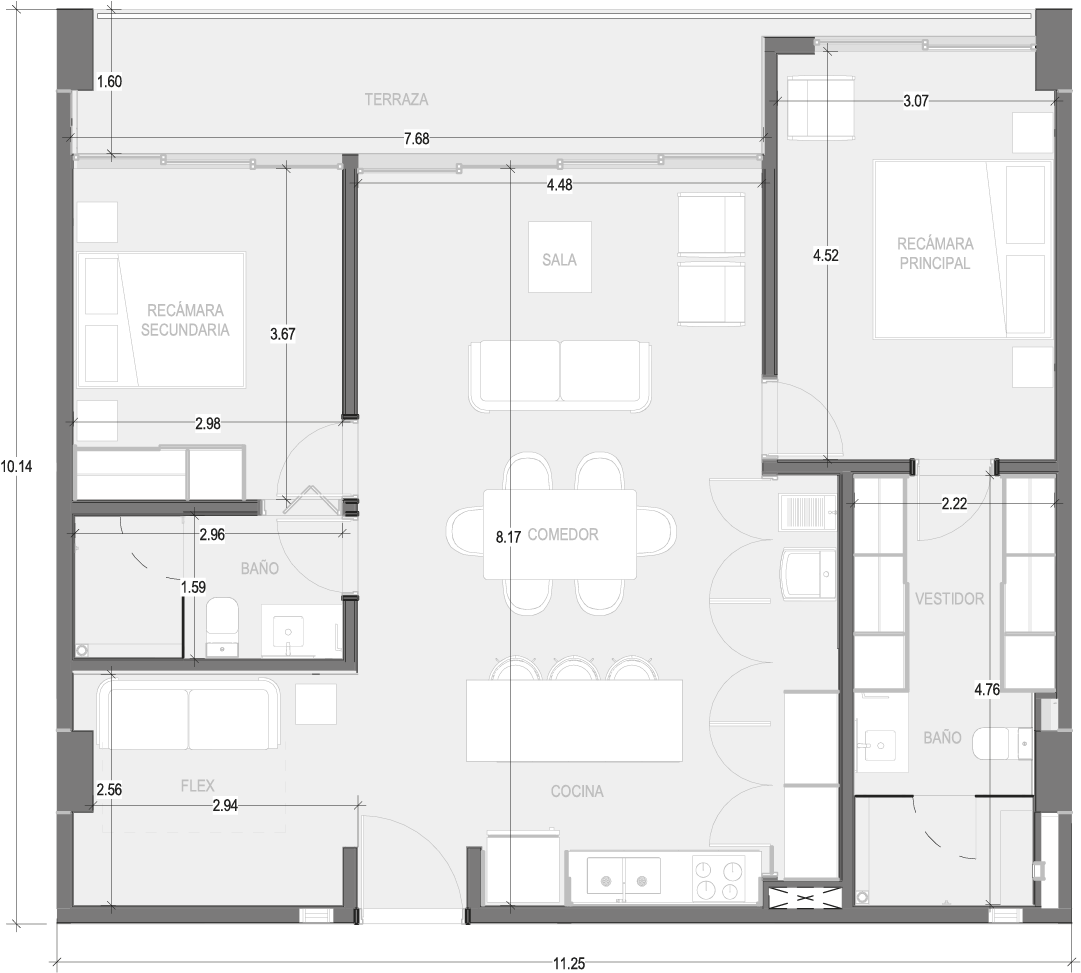 Planos Condominio 202 - Virēo Living, El Tigre