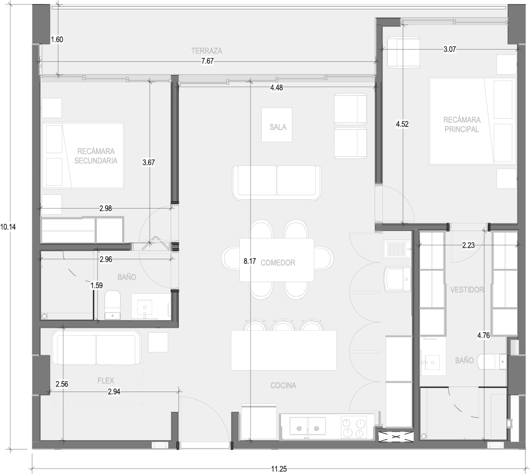 Planos Condominio 201 - Virēo Living, El Tigre
