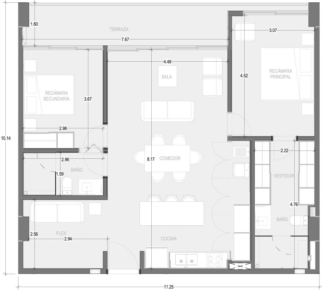 Planos Condominio 201 - Virēo Living, El Tigre