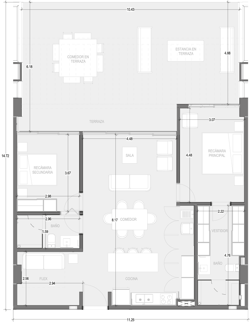 Planos Condominio 105 - Virēo Living, El Tigre