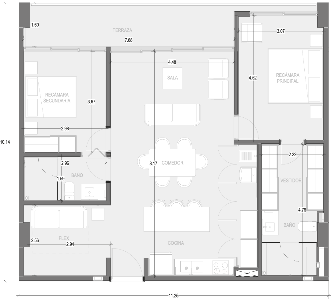Planos Condominio 211 - Virēo Living, El Tigre