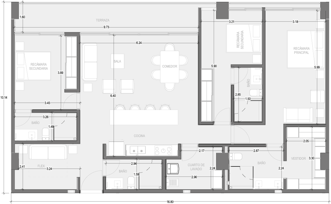 Planos Condominio 213 - Virēo Living, El Tigre