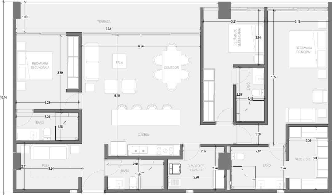 Planos Condominio 205 - Virēo Living, El Tigre