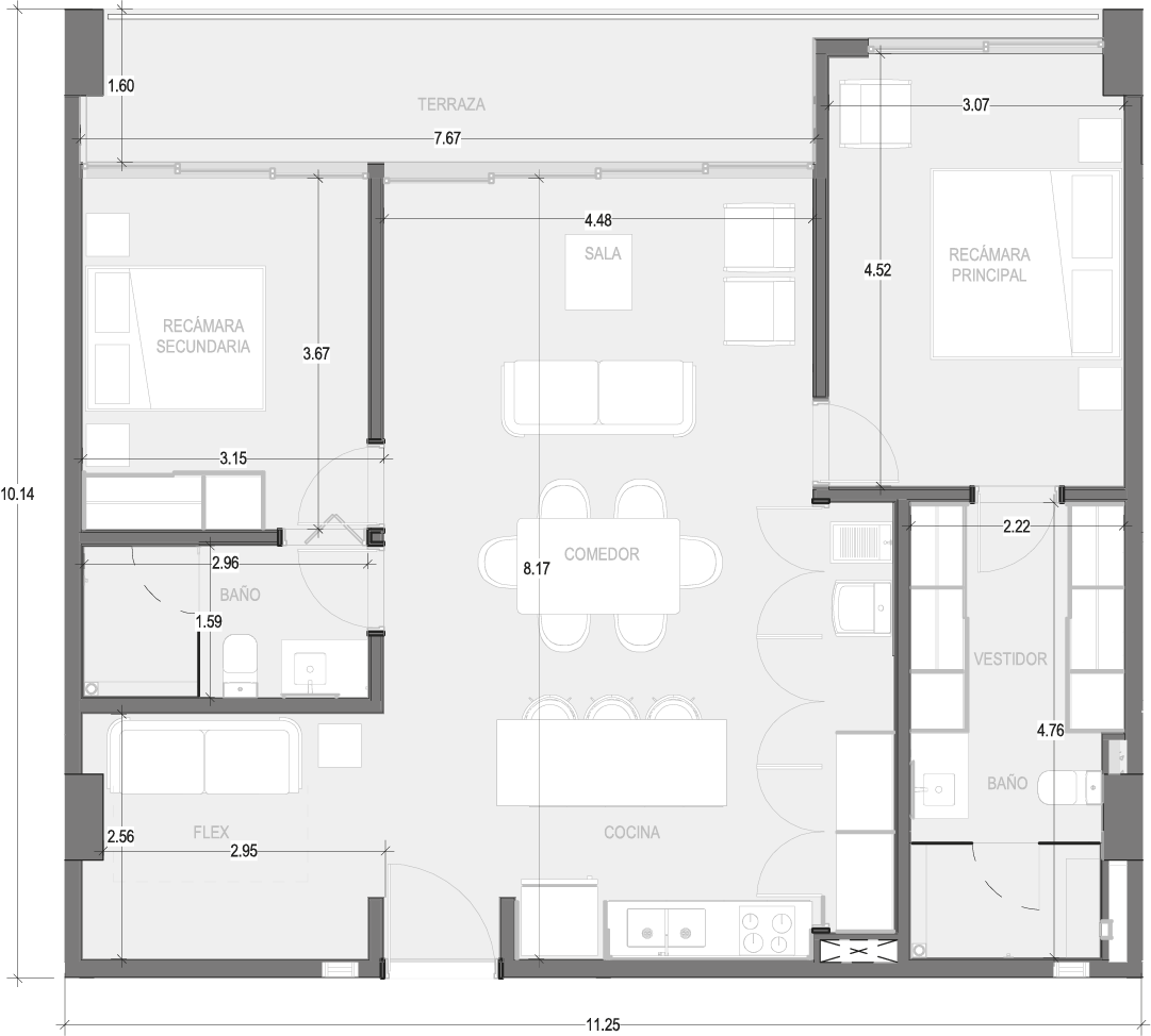 Planos Condominio 310 - Virēo Living, El Tigre