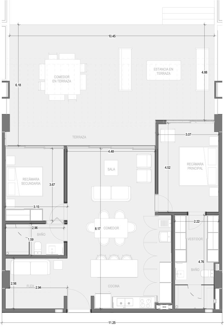 Planos Condominio 104 - Virēo Living, El Tigre