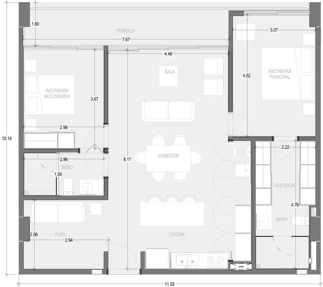 Planos Condominio 303 - Virēo Living, El Tigre
