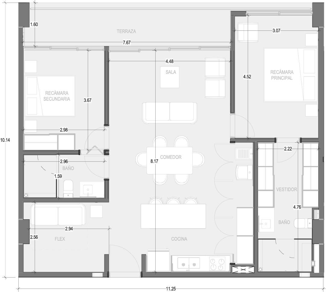 Planos Condominio 304 - Virēo Living, El Tigre