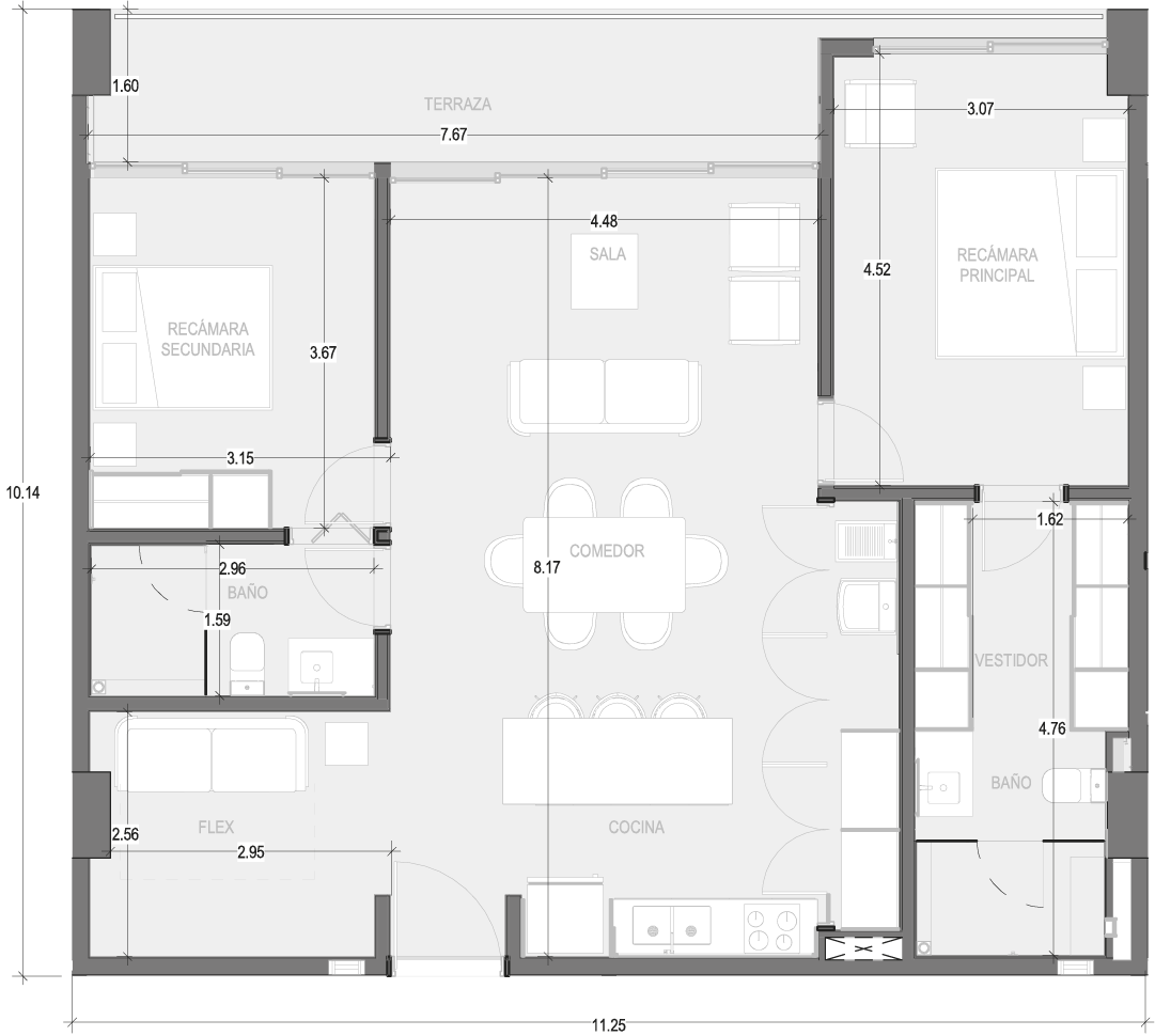 Planos Condominio 312 - Virēo Living, El Tigre