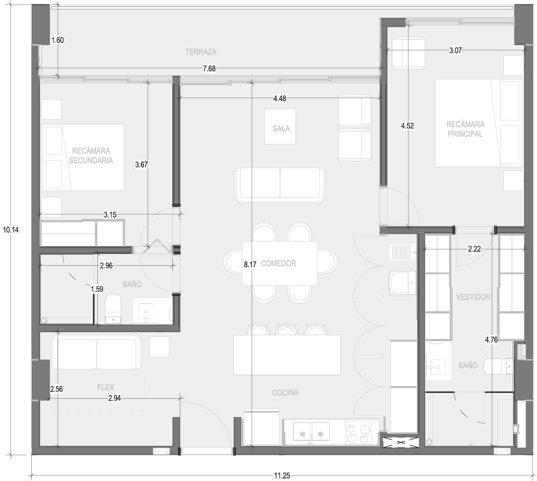 Planos Condominio 203 - Virēo Living, El Tigre