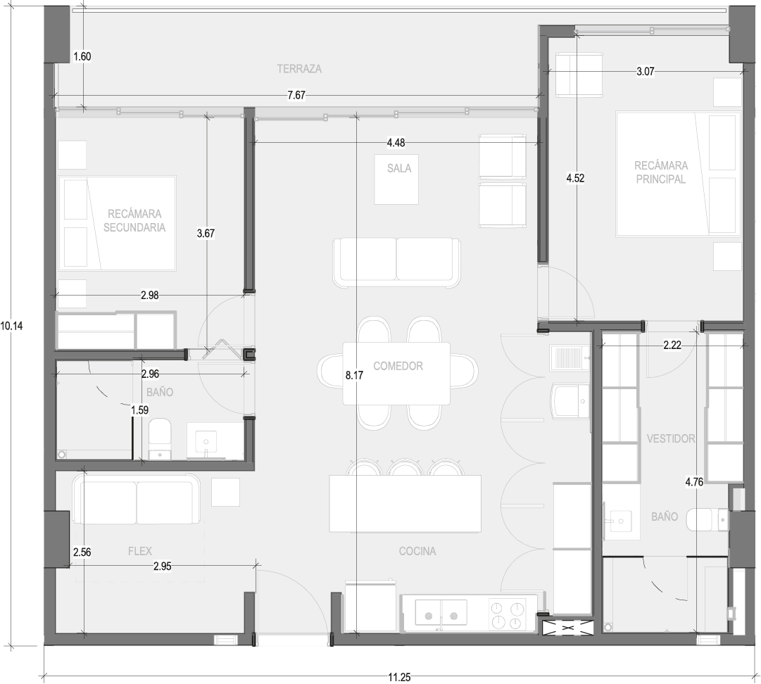 Planos Condominio 307 - Virēo Living, El Tigre