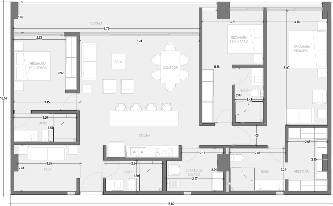 Planos Condominio 313 - Virēo Living, El Tigre