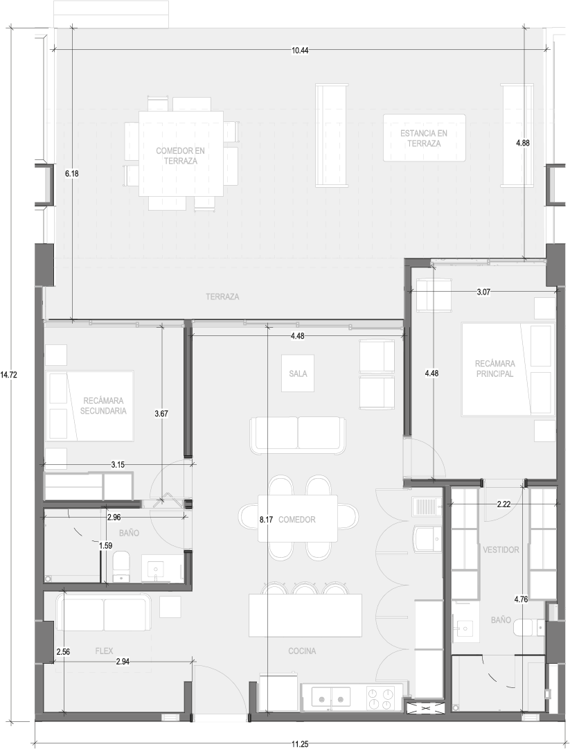 Planos Condominio 102 - Virēo Living, El Tigre