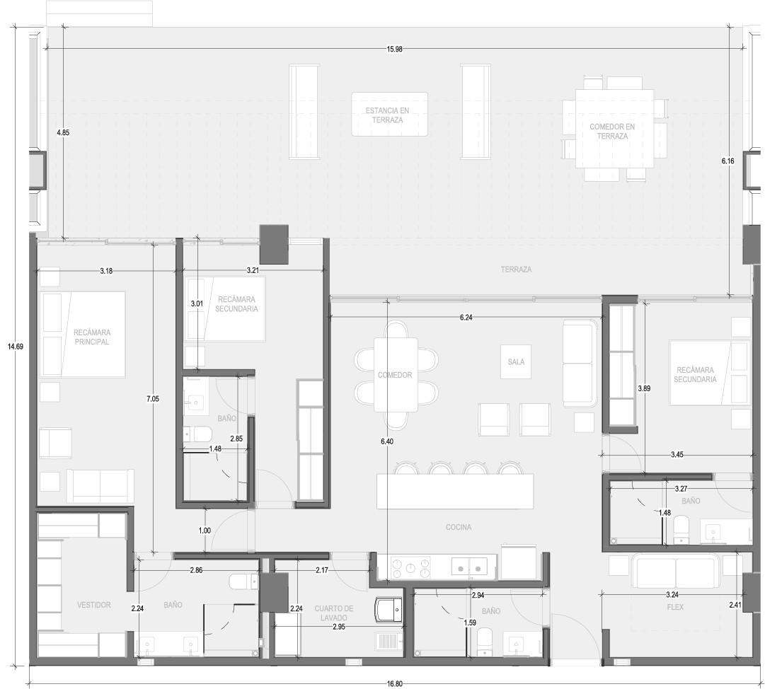 Planos Condominio 104 - Virēo Living, El Tigre