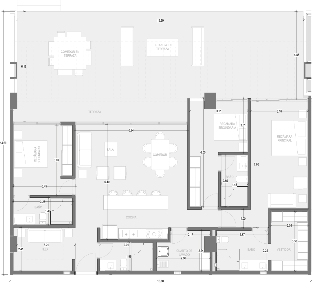 Planos Condominio 103 - Virēo Living, El Tigre