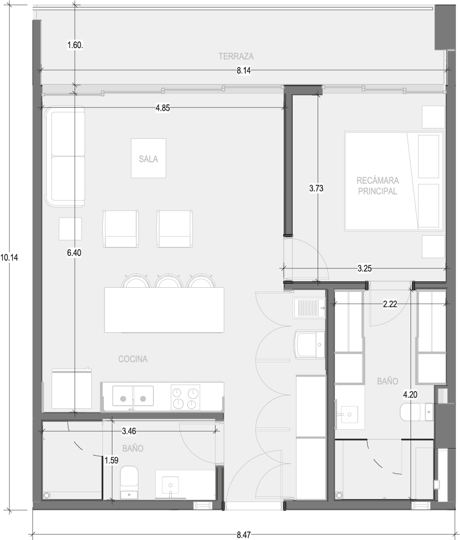 Planos Condominio 206 - Virēo Living, El Tigre